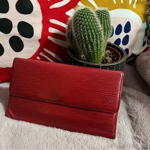 Louis Vuitton Long Wallet Epi Red